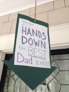 Dad's Day Handprint Sign 2